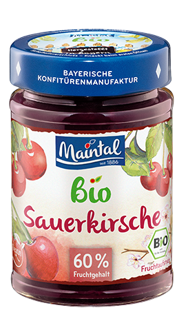 Bio + vegan Sauerkirsch Fruchtaufstrich
