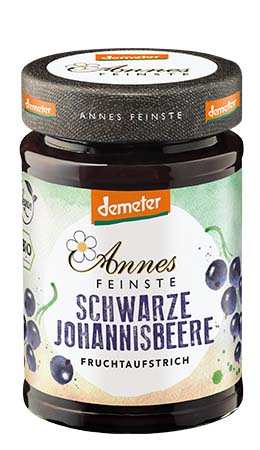 Annes Feinste Demeter Bio Schwarze Johannisbeeren-Fruchtaufstrich