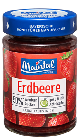 Öffne das Produkt Erdbeer-Fruchtaufstrich, 50 % weniger Zucker (öffnet in neuem Tab)